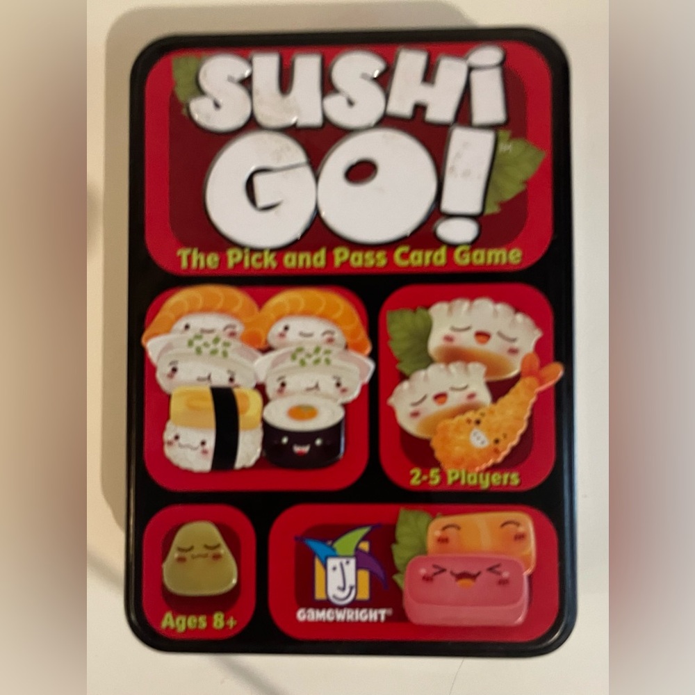 New Gamewright Sushi Go: The Pick and Pass Classic Card Game, 2 Players, 108ct